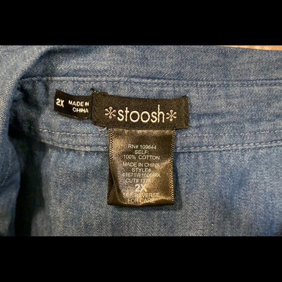 Plus Size Stoosh Chambray Tunic - Picture 2 of 2